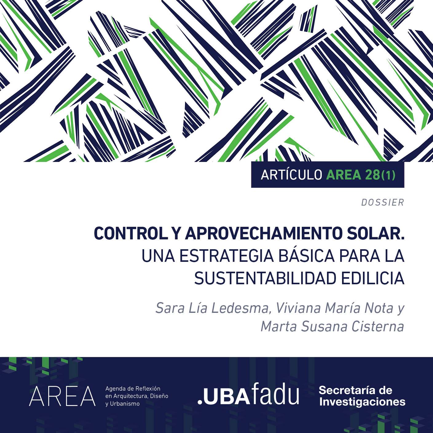 Portada de Articulo de Ledesma et al AREA 28(1)