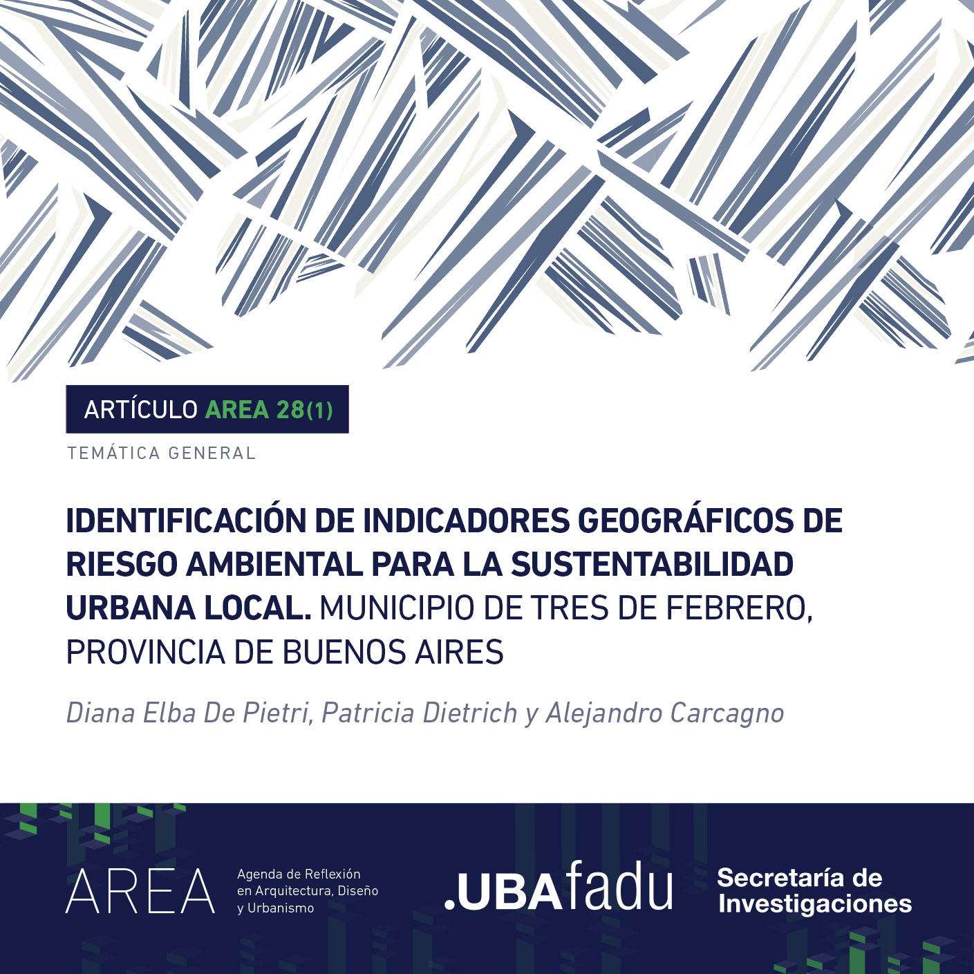 Portada de Articulo de De Pietri et al AREA 28(1)