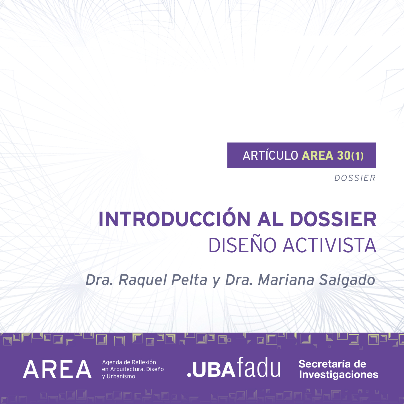 Flyer de Introducción al Dossier 30(1)