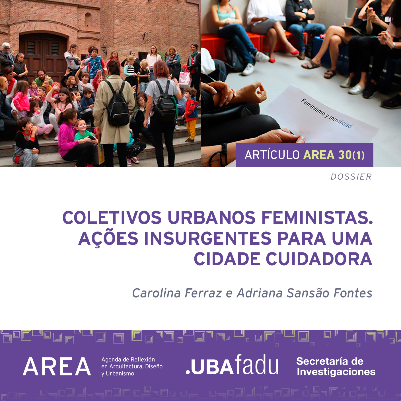 Flyer del artículo de Carolina Ferraz y Adriana Sansao Fontes