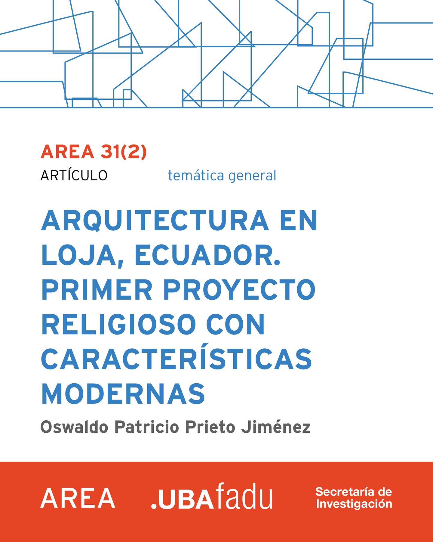 Flyer del artículo de Oswaldo Patricio Prieto Jiménez para AREA 31(2)