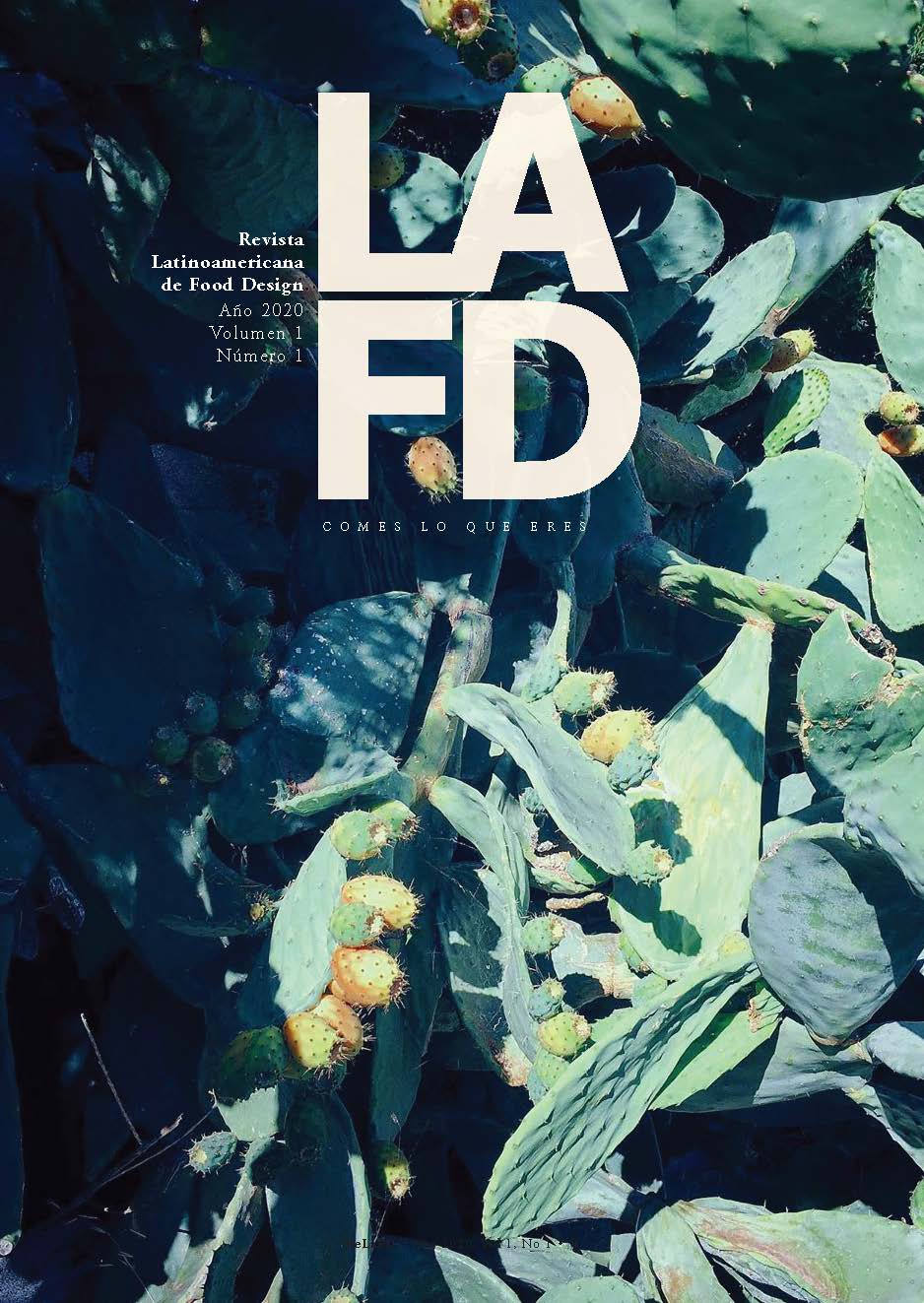 Primera Portada de Revista Latinoamericana de Food Design Fotografia de un Nopal