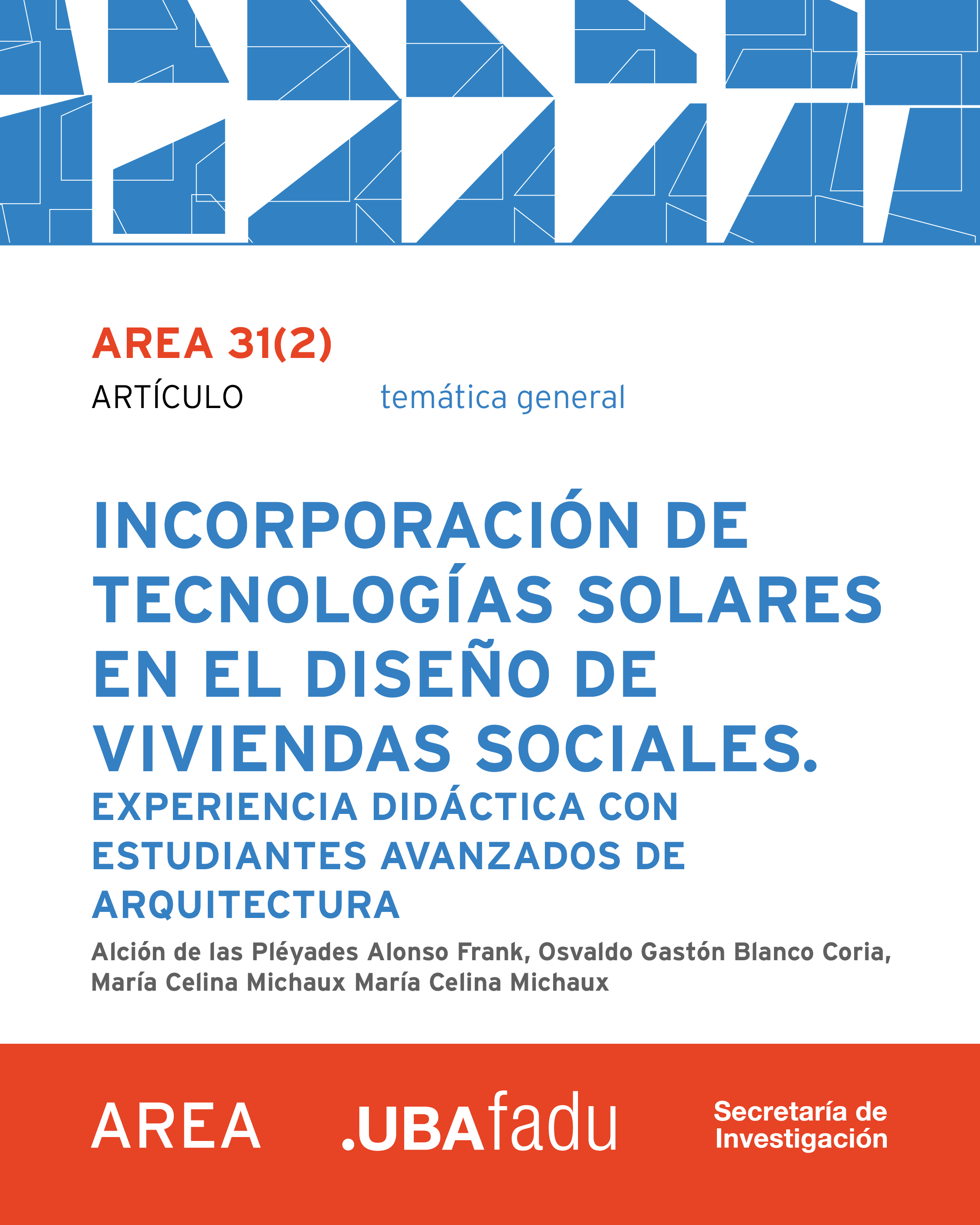 Flyer de portada del artículo de Alonso Frank et al